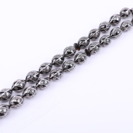 سبحة ظهر السلحفاة (ترسة) مرصع بالفضة