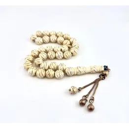 عاج قديم مطعم فضة 