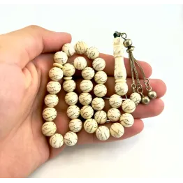 عاج قديم مطعم فضة 