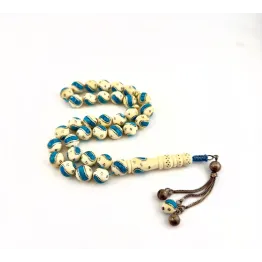 عاج مطعم فضة وفيروز قديم 