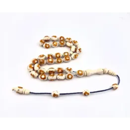 عاج مطعم فضة ومرجان قديم 