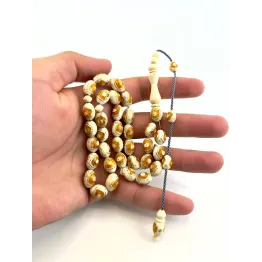 عاج مطعم فضة ومرجان قديم 